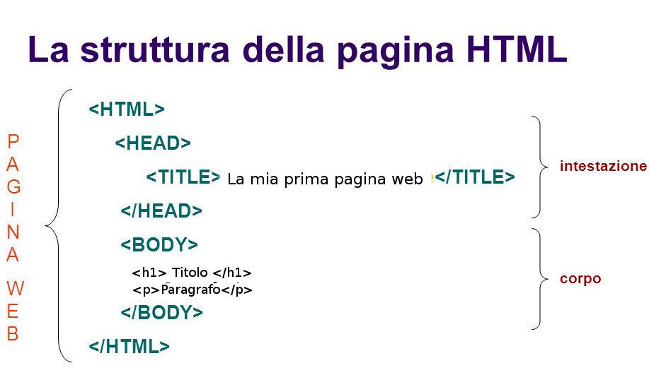 struttura pagina html